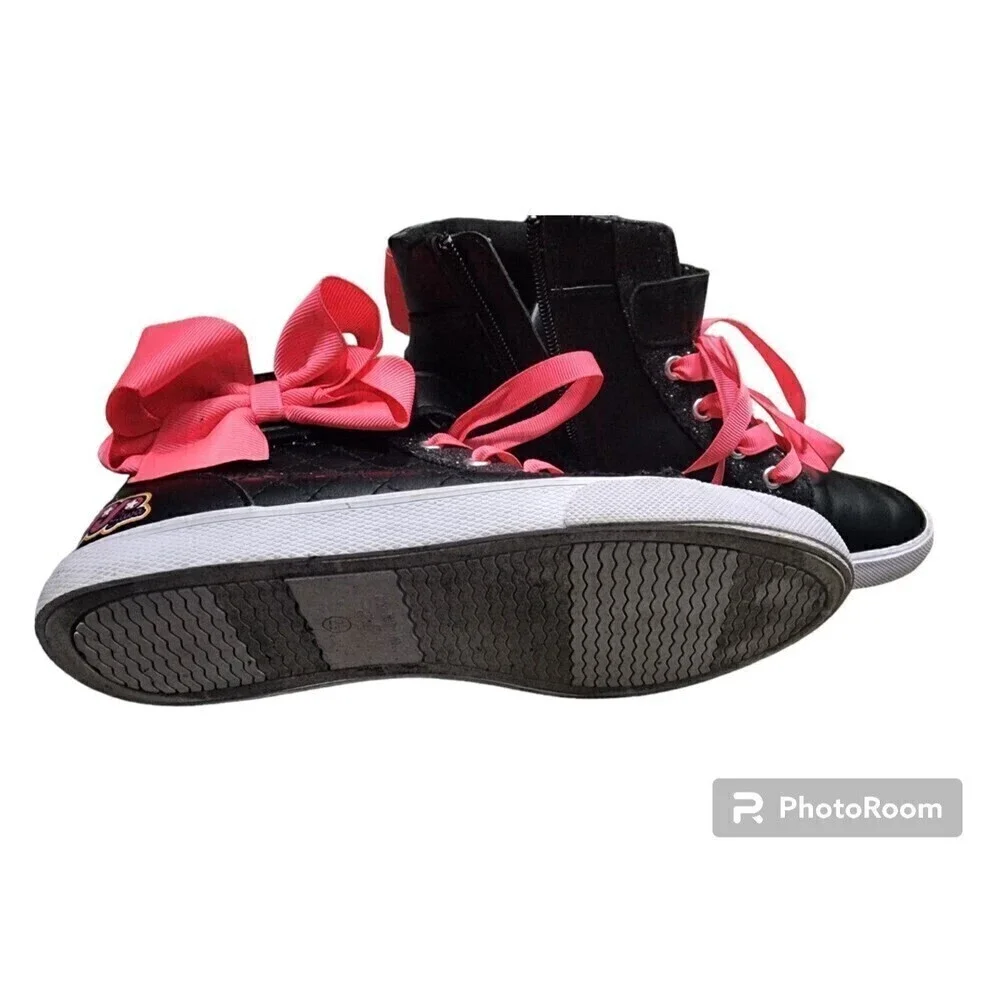 Jojo Siwa Shoe Youth Girls' Black Pink High Top Fashion Sneakers